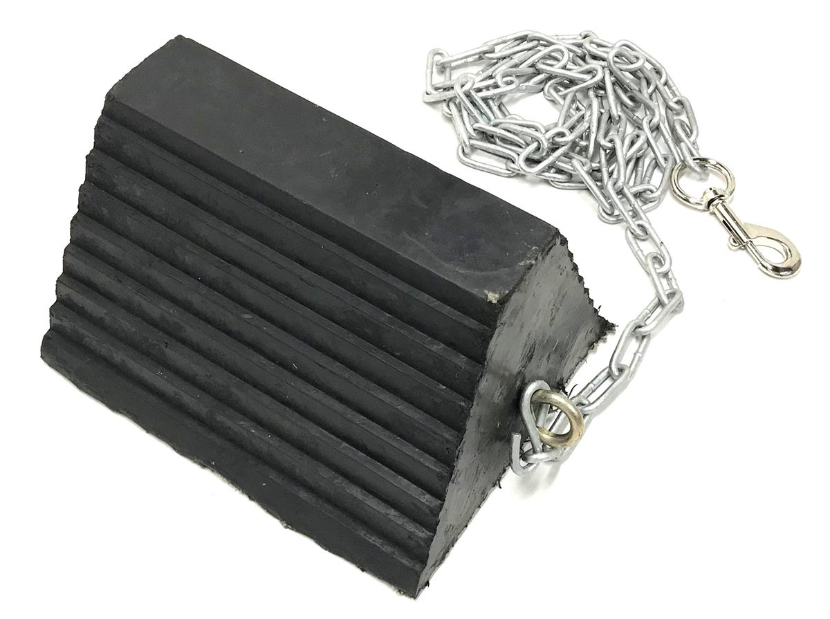 Rubber Wheel Chock with Chain for Common Application
